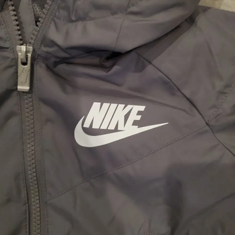 Nike Kid's Boy's Gray Sportswear Windrunner Toddler Full-Zip Jacket Size XS